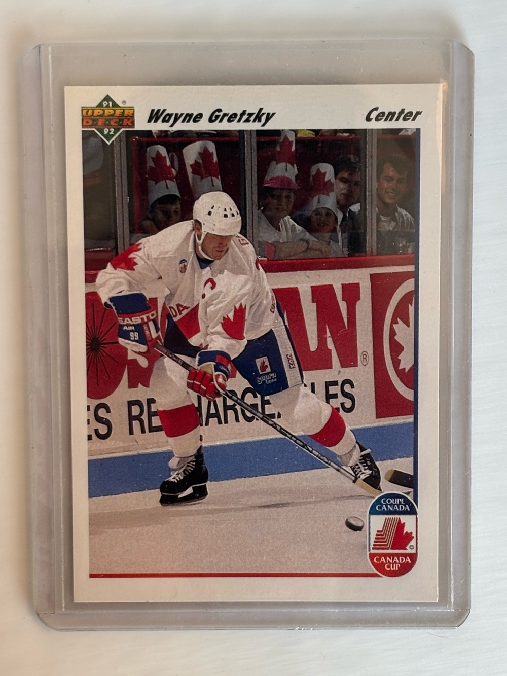 Wayne Gretzky 1991-92 Upper Deck #13 Canada Cup Team Canada Hockey Card